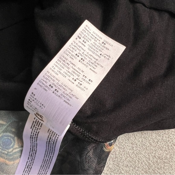 NWT Desigual Slim Knee-Length Mesh Butterfly Print Art-to-Wear Dress Black - Picture 14 of 17